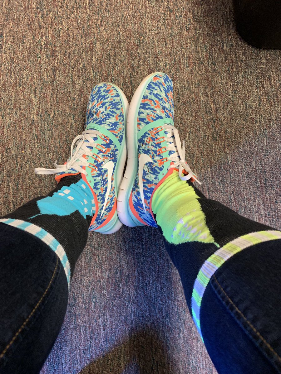 mrs_biello's tweet photo. Level 2... silly sock day! Team name: The Beastie Biellos #nosleeptilboosterthon keep those donations rolling in! #moretech📱💻 @keheleycougars #boosterthon @Boosterthon https://t.co/G4NlBNr5QG