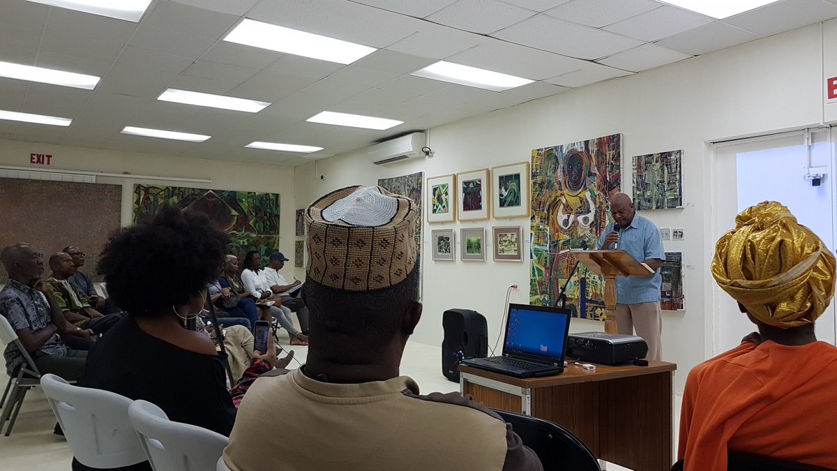 LBICaribbean's tweet photo. "In spite of his tragic vision, there's a strain of utopianism in Shadow's music" - Thomas Isaac on Shadow, the Philosopher, right now at the Lloyd Best Institute of the Caribbean https://t.co/zjrNohugGt