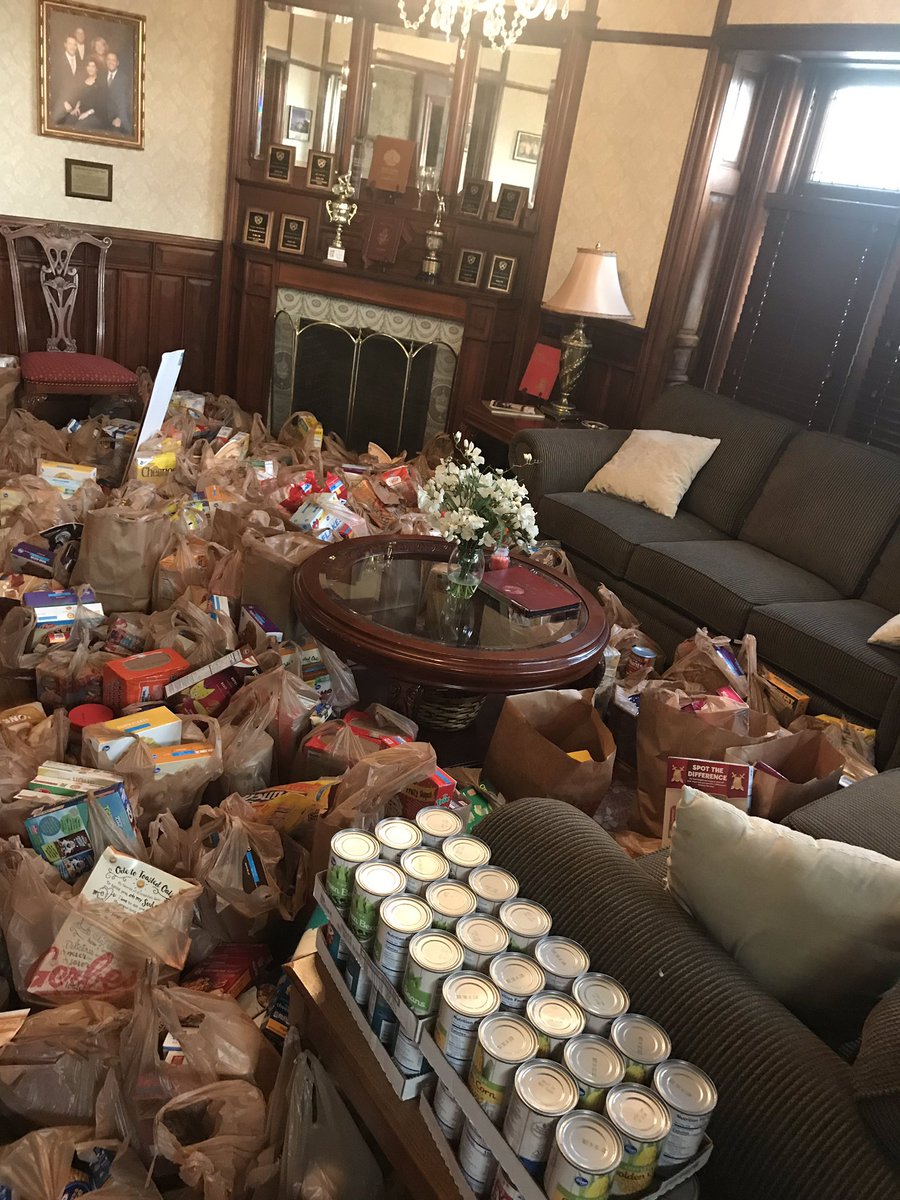 Our living room almost filled up with donations going straight to the <a href="/salarmyomaha/">The Salvation Army Western Division</a> reach out to a pike or DM us at <a href="/UNOpikes/">UNO Pikes</a> to help us help the greater Omaha and Nebraska area! #FraternityOverFrat #OmahaGreeks #prayfornebraska