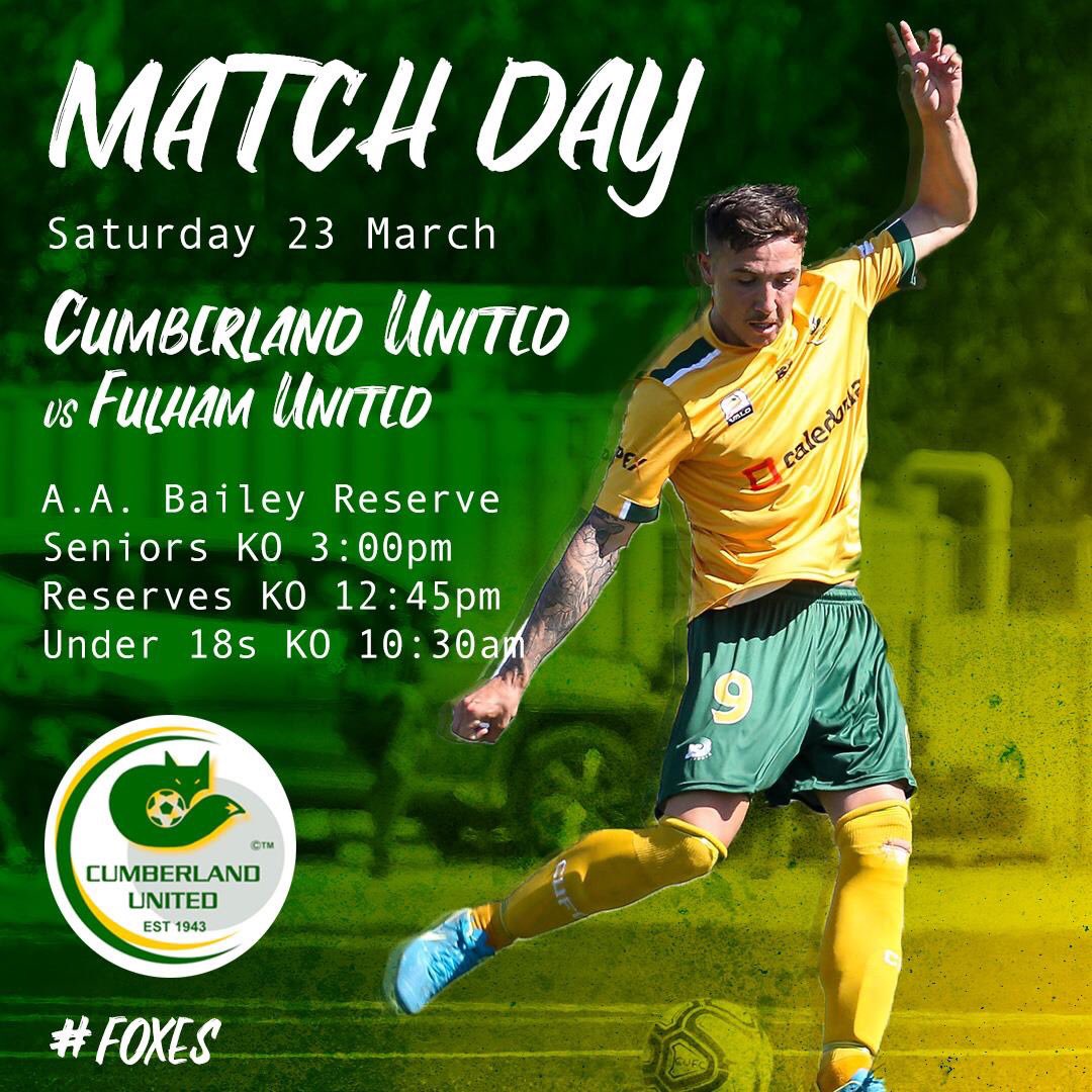 CumberlandUFC's tweet photo. Match Day! #Foxes https://t.co/ciEPCNALbt