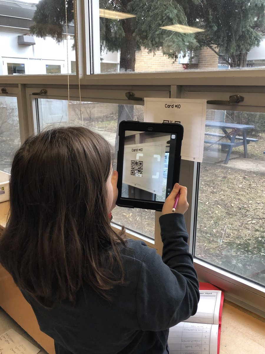 MrsSajda's tweet image. Grade 8s exploring the world of QR codes as part of a vocabulary scavenger hunt activity. Thanks @2peasandadog!#learningwithtechnology #grade8isgreat #geography