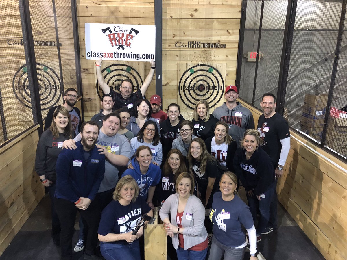 PRMSKNIGHTS's tweet photo. Thank you #ClassAxeThrowing for a great staff outing today! ββ #PRMSKnights https://t.co/ohAwugAP0o