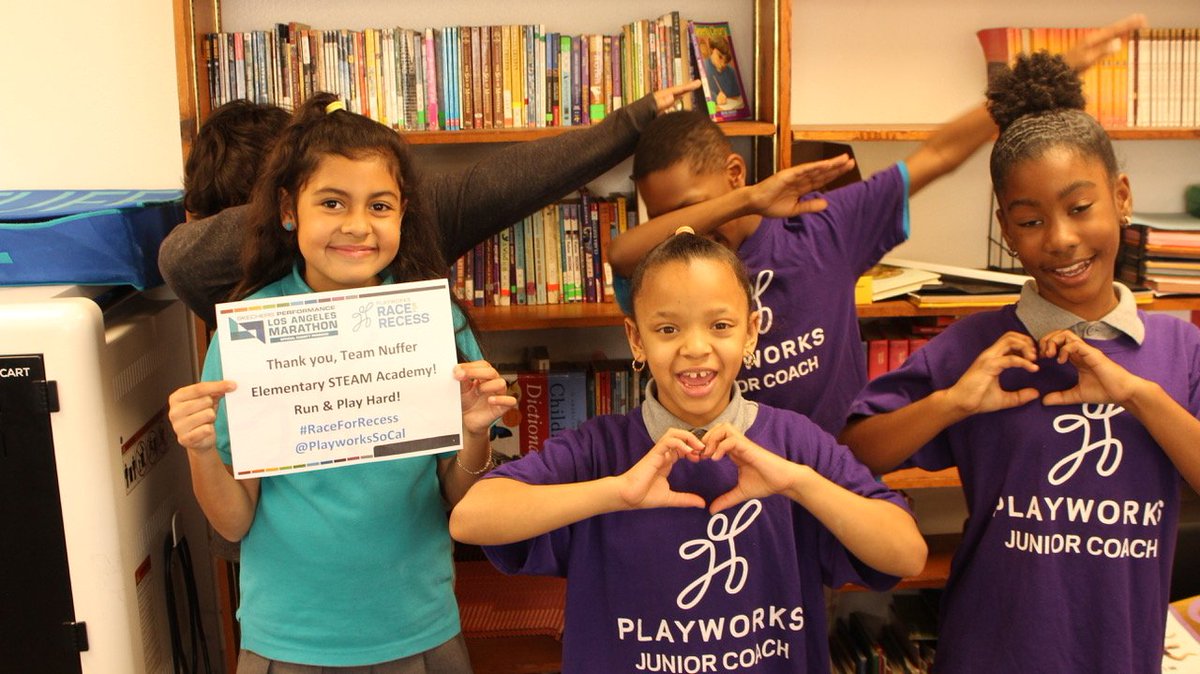 NufferPrincipal's tweet photo. #nufferSTEAM got this amazing message from some fabulous #jrcoaches with @Playworks . We're are proud to help, Go @PlayworksSoCal ! https://t.co/RjqG60WopB