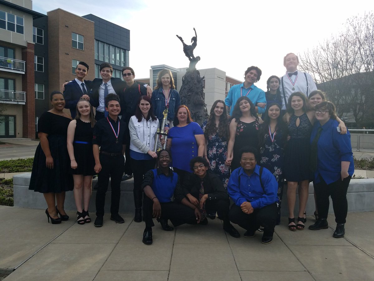 NGHS_Raiders's tweet photo. Congratulations to Raider Theatre for advancing to the next level in UIL One Act Play. They received several medals. Derek Shaw received an All Star Award. Elizabeth Bollman, Miriam Alejas and Felix Grandas received Honorable Mention award and David Diaz received Best Technician. https://t.co/FevBB7vEUJ