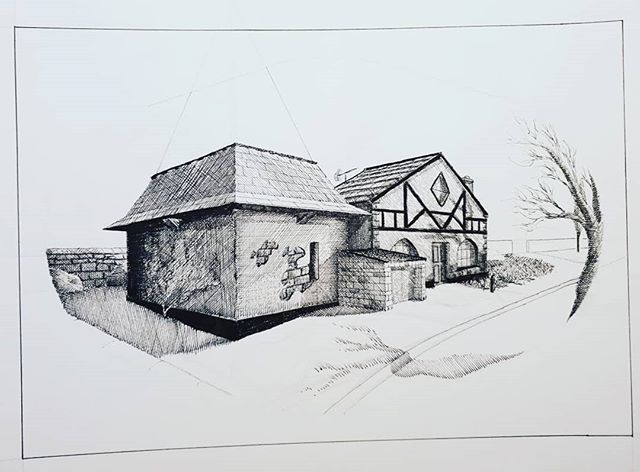 mxdncart's tweet photo. Another work in progress, now it's time for bed... #drawing #sketch #sketchbook #pencil #fineliner #ink #geometric #geometricart #simple #dotwork #stippling #hatching #landscape #architecture #countryside #storybook #tattoo #tattooart #linework #illustra… https://t.co/IAt9IMFIeD https://t.co/OJLK7dEPz8