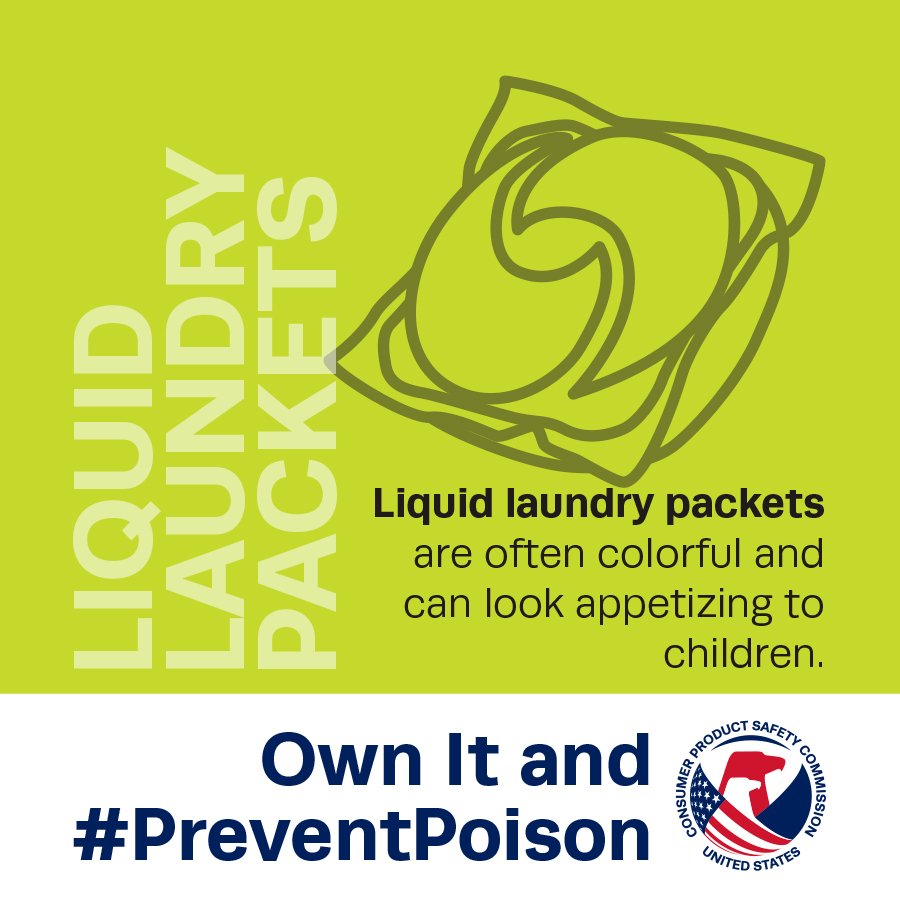 Liquid laundry packets are often colorful and can look appetizing to children.
