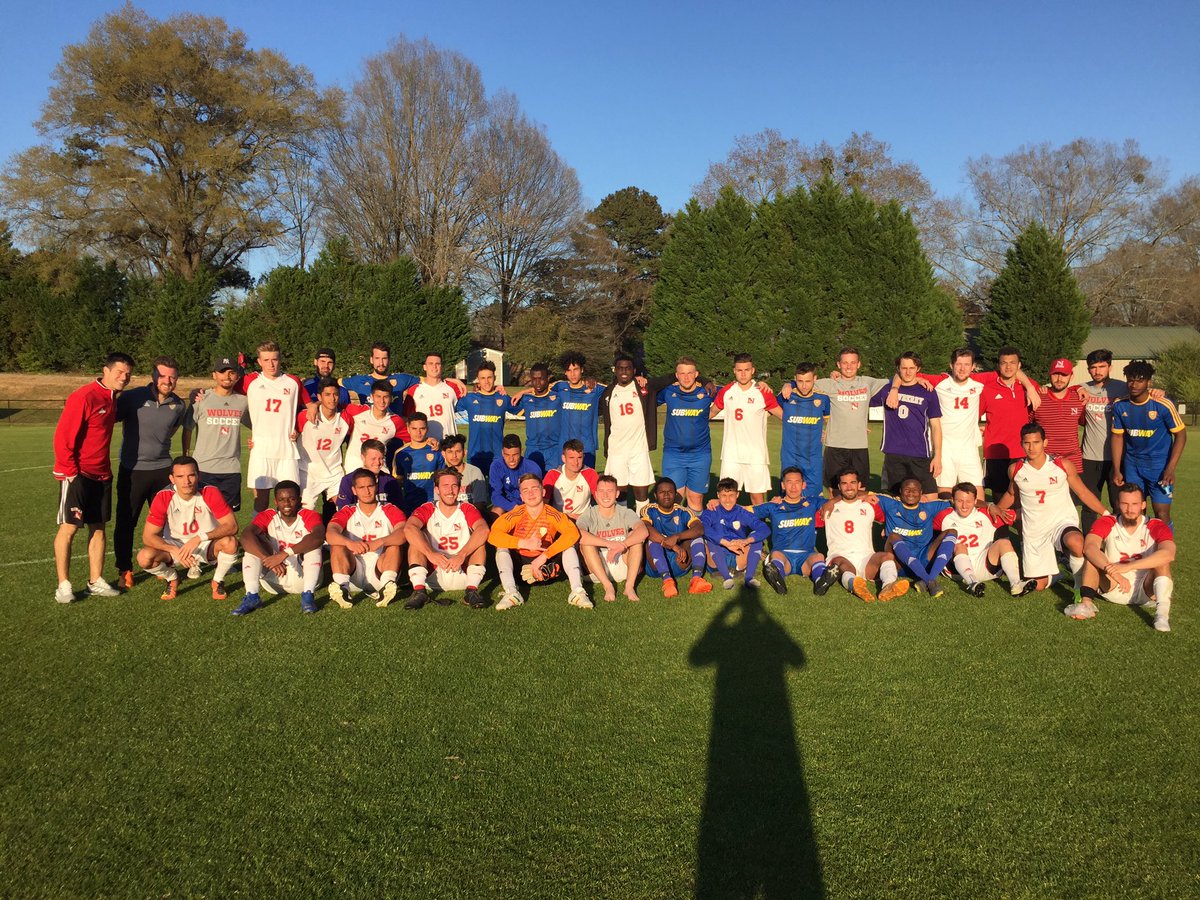 NCMSwolves's tweet photo. Got our 2nd Spring game under the belt against @phenix_des_rivieres from Canada 🇨🇦 Thanks to them for making the trip to Newberry and putting on a good game against our guys. We now plan for next weekend as we host SMU ⚽️#wolves #pridepassionprocess https://t.co/2g0vgQEvyX