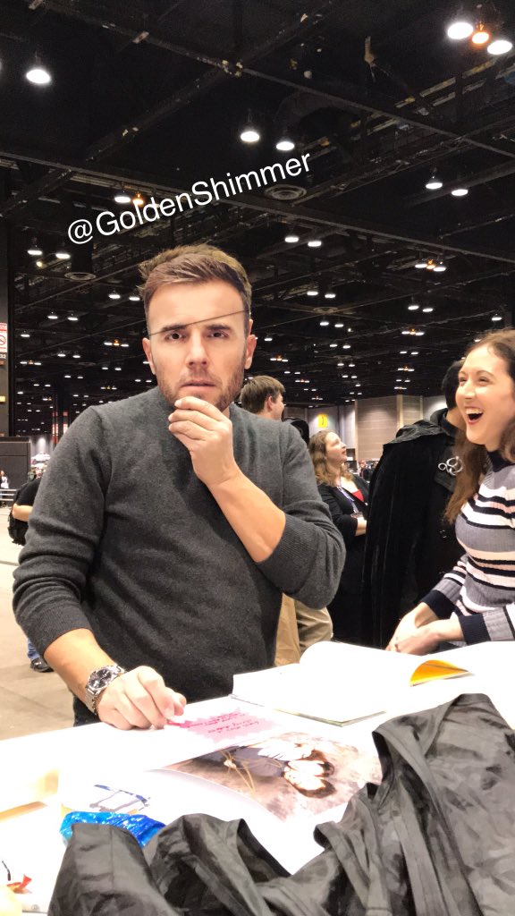GoldenShimmer's tweet photo. Tonight, @JohnBarrowman is @GaryBarlow. Youโre welcome ๐คฃ๐คฃ๐คฃ๐คฃ @c2e2 #FuckOffBarrowman #C2E2 #C2E22019 https://t.co/ICMJPiXB7E
