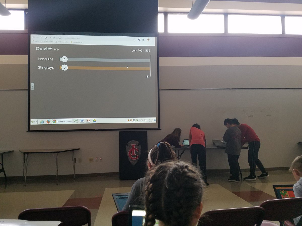 JenWevodau's tweet image. Friday Funday with #quizletlive, PSSA terms, and March Madness brackets! #ICTeamConquerors #ICRocks @SASD_IC