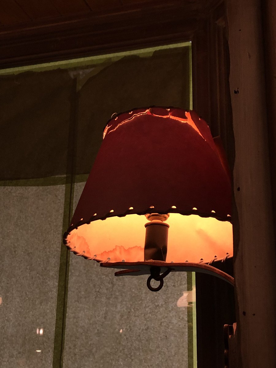 ArielleNadel's tweet photo. This light shade in Bonanza Outfitters has scene better days #DLNTFix https://t.co/ES2e1dIDGH