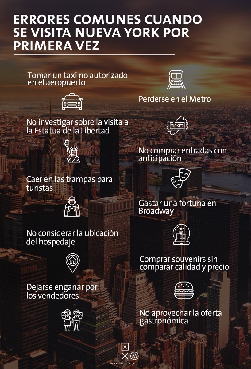 alanxelmundo's tweet photo. ¡No cometan estos errores cuando viajen a Nueva York! #AXMNuevaYork https://t.co/W6I9Y6O6ic