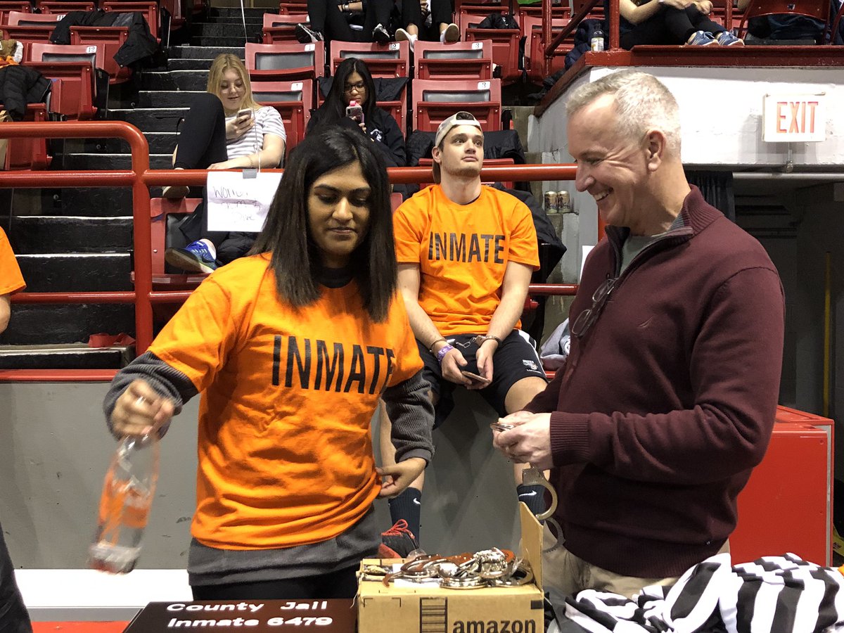 We’re w/ hundreds of #Huskies at Matthews Arena #UpAllNightForTheFight. Come to our #JailNBail $5 to jail/$5 to bail. All $ to <a href="/NEURelayForLife/">RelayForLife and ACS On Campus</a>