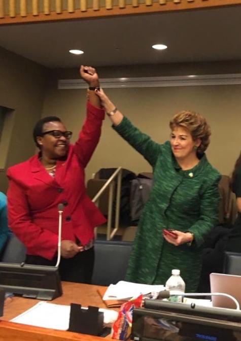 Sandomendi's tweet photo. Closing #63CSW Commission on the Status of Women. Congratulations to our friend and fellow DPR Amb. Koki Mullí Grignon (Kenya) &amp; to the Chair Amb. Geraldine Byrne Nason (Ireland), for an amazing work. https://t.co/vPgK0gt0Qz