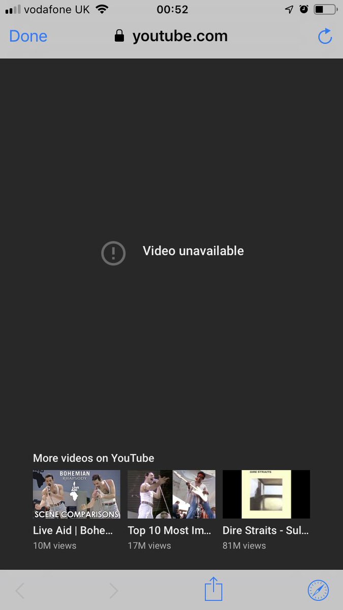 “Video unavailable” fucking YouTube, I swear