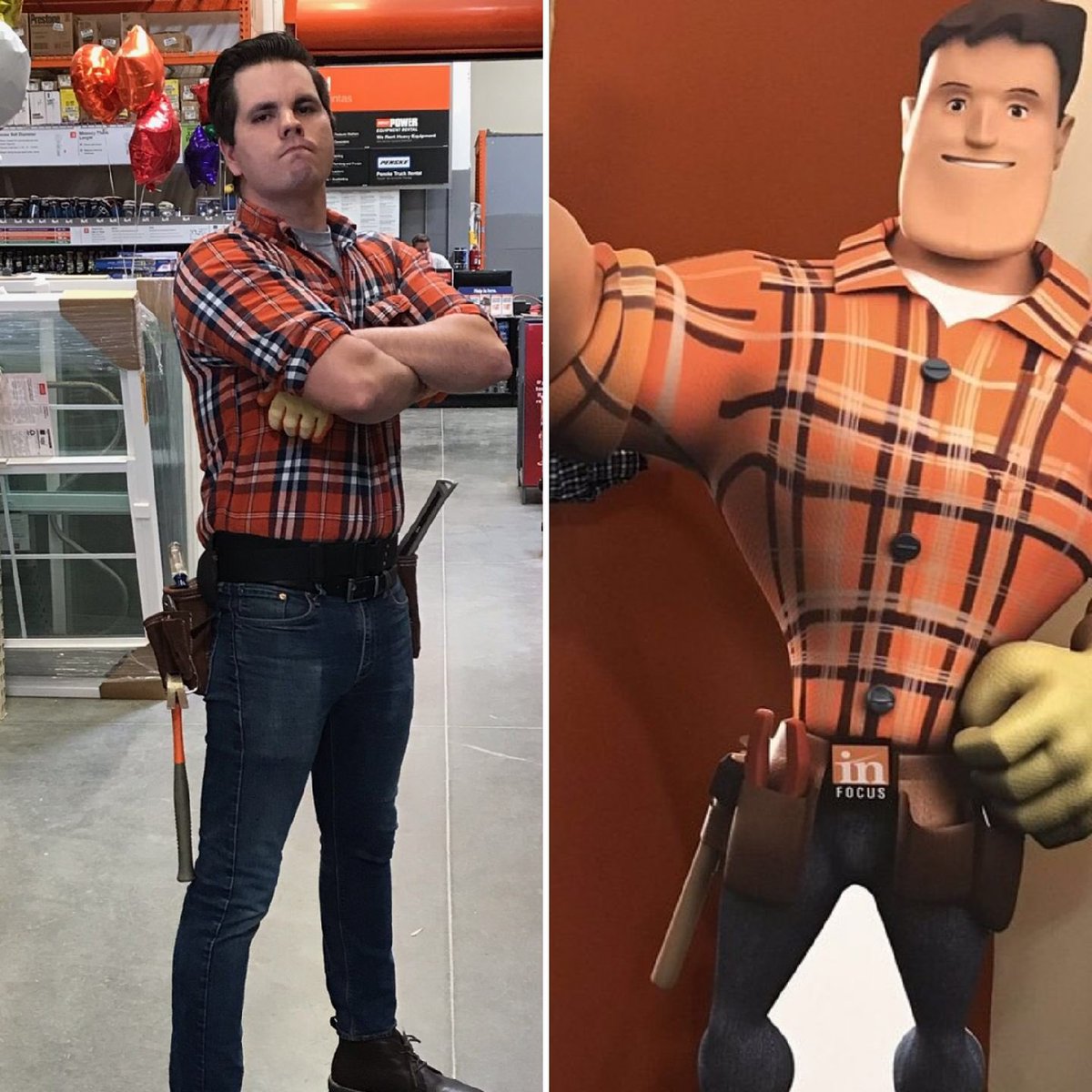 Profit sharing at Vista 1074. First day is costume contest day. Rob Sorensen from Pro gets into the spirit and comes dressed as Toolbelt Tom. #InFocus <a href="/WagleMaryanne/">Maryanne Boublil</a> <a href="/janineberryTHD/">janine berry</a> <a href="/Infocus1074/">InFocus 1074</a> <a href="/kerri_gutierrez/">Kerri Gutierrez</a> @Eric1074A <a href="/NotoKara/">Kara Noto</a> <a href="/biackveivet24/">Natalie Sims 🇺🇸</a> <a href="/SchultMark/">Mark</a>