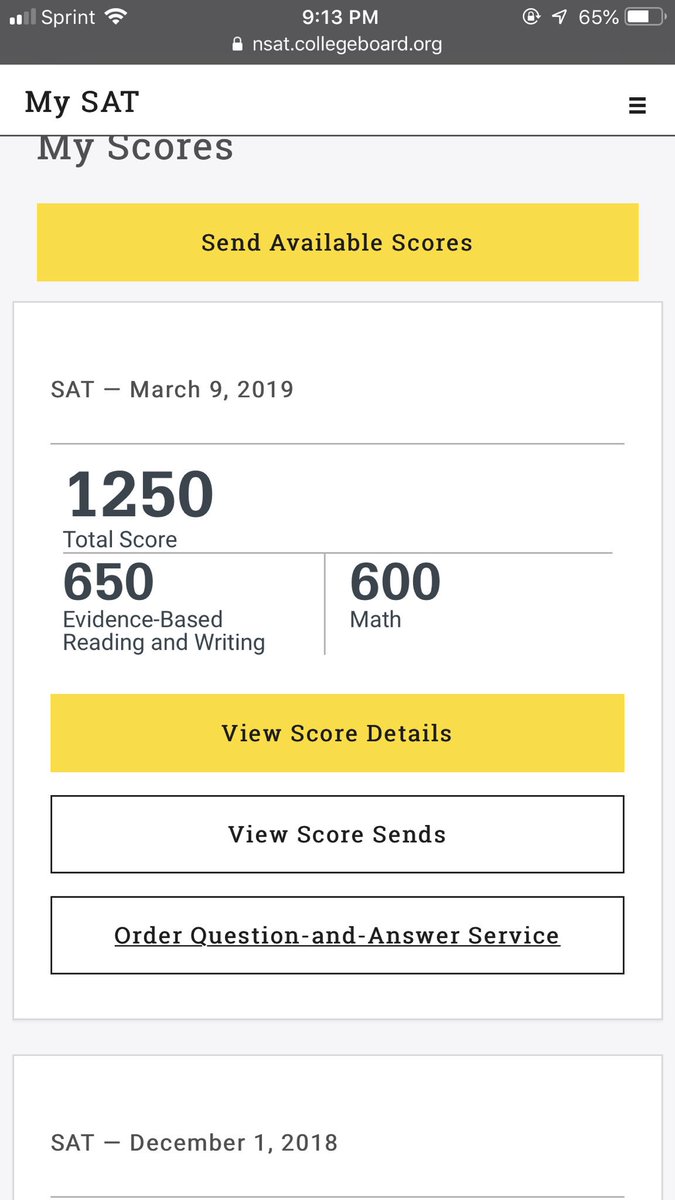 SeanRobles01's tweet photo. NEW SAT SCORE❗️ I THANK THE MAN ABOVE🙏🏽 #1250 https://t.co/kLpNXYtemV