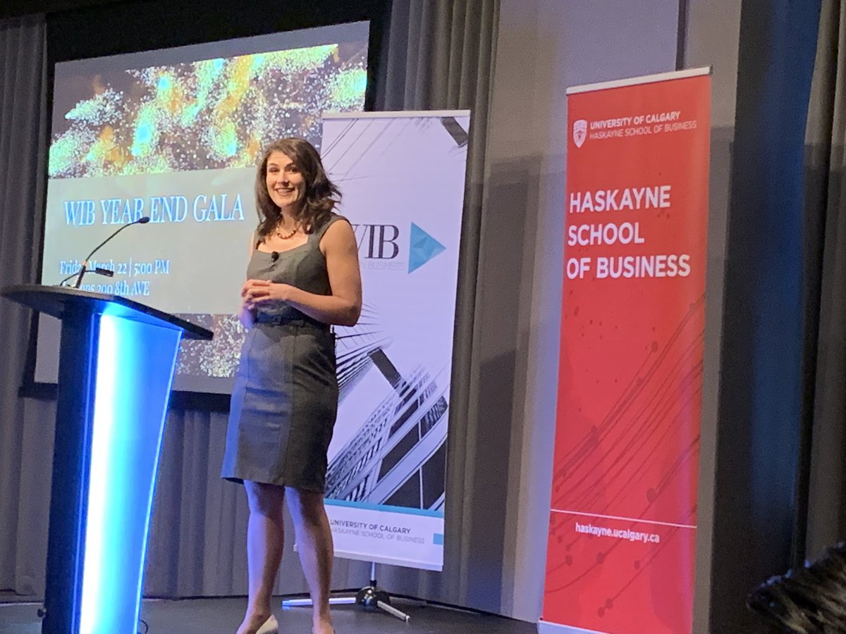 blondegeek99's tweet photo. @NuvynP on stage at @haskayneschool WIB Year End Gala @ucalgaryalumni https://t.co/K4vJOjKHlg