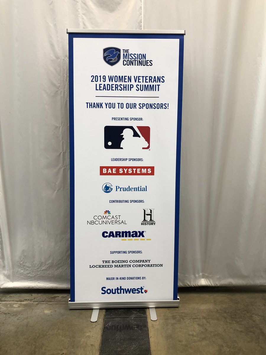 joczak's tweet photo. 70+ Amazing women veterans together for a weekend?!! YES! Thanks to our amazing sponsors for making this weekend possible! @MLB @BAESystemsInc @Prudential @CarMax @comcast @HISTORY @SouthwestAir @Boeing @LockheedMartin #hermission @missioncontinue https://t.co/NvPDpkSkK1