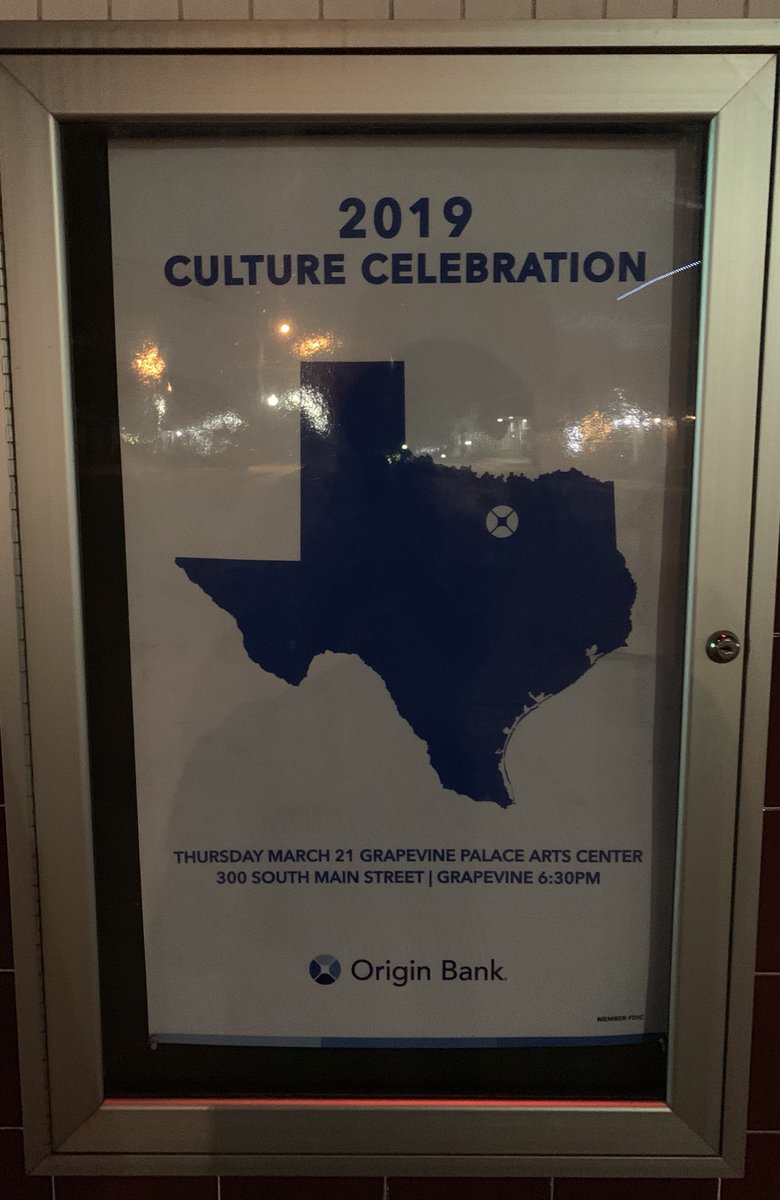 InkedBanker's tweet photo. North Texas was the last stop of an awesome week. So honored to be a part of this team. @OriginBank #culture #obnk #bankoriginal https://t.co/BezvX9ODzi