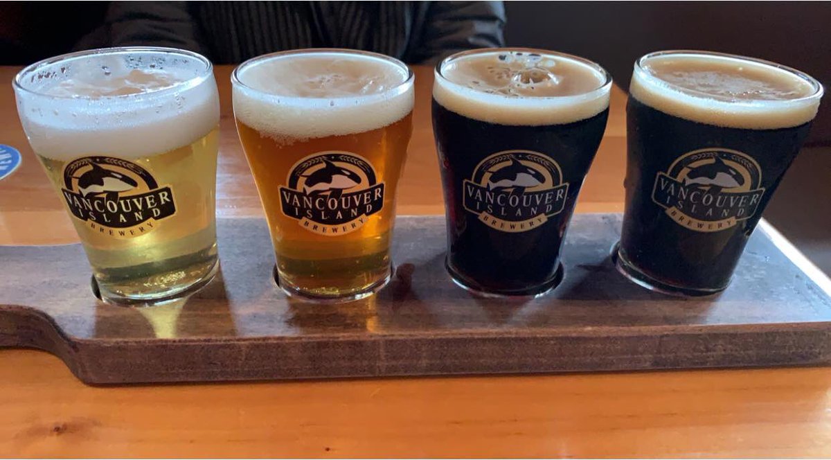 LPSpirits's tweet photo. Our first stop in #QualicumBC @LeftysFreshFood! Great spot with great service, food and #craftbeer, enjoying a flight of @vibrewing https://t.co/JmisokxSYG