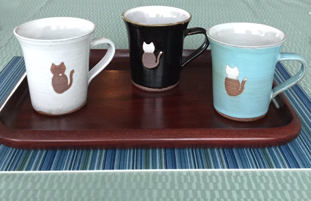 兵庫県篠山市の「立杭 陶の郷」(すえのさと)で、ねこ柄に惹かれ購入