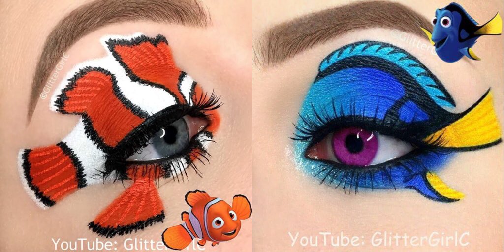 Nemo and Dory inspired looks 🧡💙 @norvina1 #NorvinaArmy #norvinasbaddies #Norvina #Norvina1 <a href="/ABHcosmetics/">Anastasia Beverly Hills</a> Instagram: instagram.com/GlitterGirlC