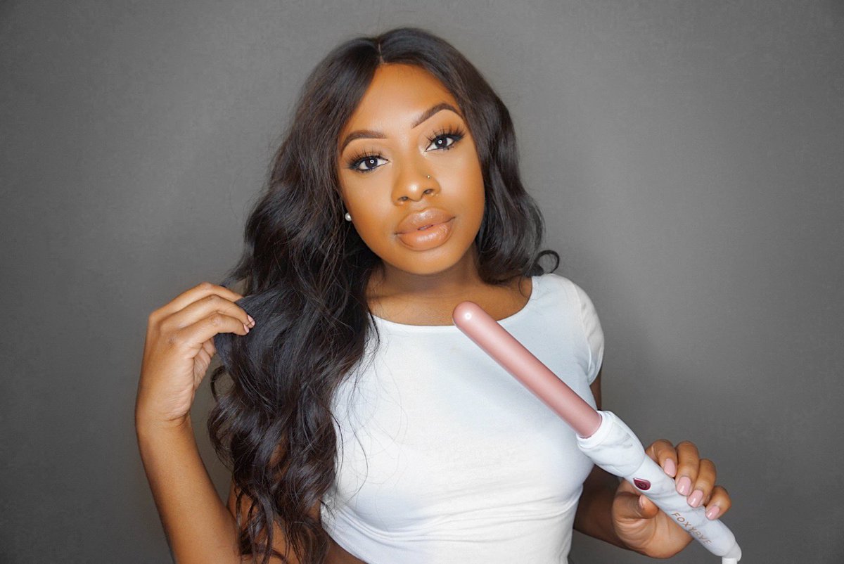 summerdonbell's tweet image. Getting ready just got cuter with the new @FoxyBaeHair rose gold marble curling wand ✨ #foxybae #ad