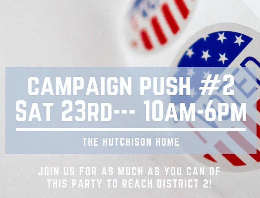 We’re getting close to Election Day! If you have some free time tomorrow I’d love to invite you over to make some phone calls, drop off flyers or wave some signs. Head to Facebook or send a message for more information!