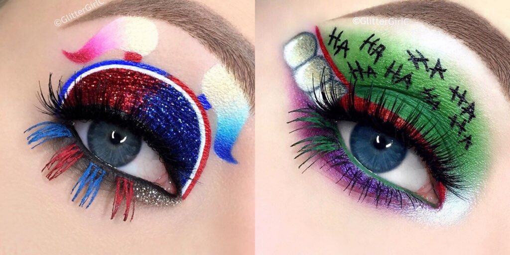 Harley Quinn and The Joker inspired looks 😊 @norvina1 #NorvinaArmy #norviasbaddies #norvina #norvina1 <a href="/ABHcosmetics/">Anastasia Beverly Hills</a> 
Instagram: instagram.com/GlitterGirlC