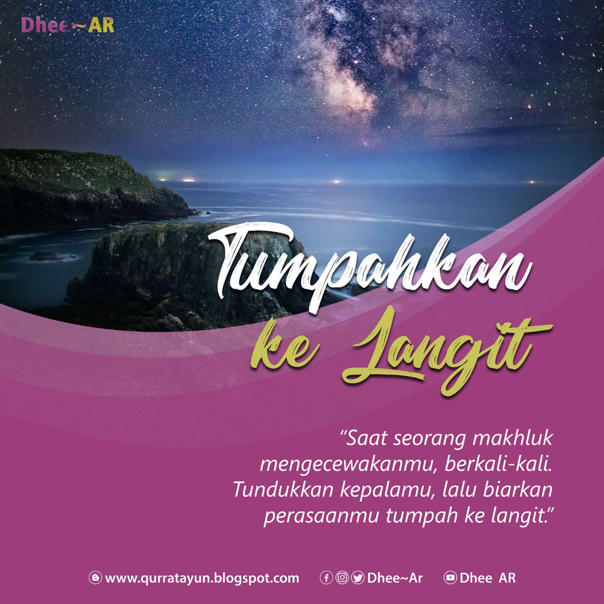 muslimah_mim's tweet photo. TUMPAHKAN KE LANGIT
#share #Markaz_Imam_Malik #MediaMIM #HarmanTajang #MIM #Istiqomah #Hijrah #Nasehat #NgajiDiMIM #Dakwah #DakwahStiker #StikerDakwah #StikerMIM #Tausyiah #hadits #dheear #muslimah_mim #waktu #quotesdheear https://t.co/x58kX0i4oS