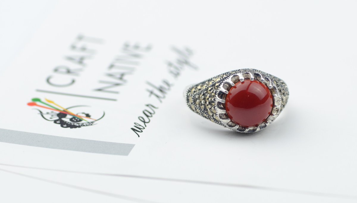 craft_native's tweet image. Mens Vintage Aqeeq Ring | Agate Sterling Silver 925 Ring.
The ring showcases an elegant design with unique Beautiful Red Aqeeq stone. 
#redagate #menswear #Stylish #rings #onyx #aqeeq #Trending #timeless #artisanmade #artisan #sterlingsilver #Gemstone #gemstonejewelry #giftforhim