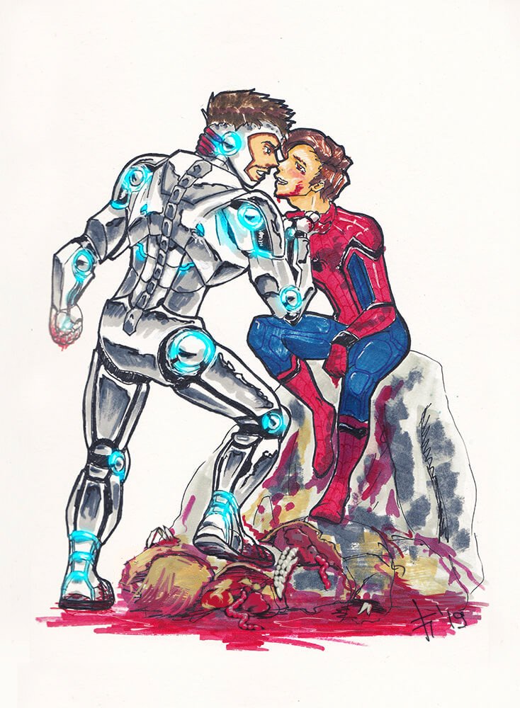 Если бы Superior!Тони заставил Питера обожать себя так же, как и обычный мс...