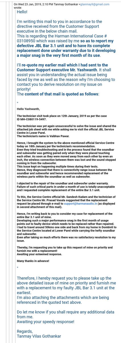 jbl service center parel