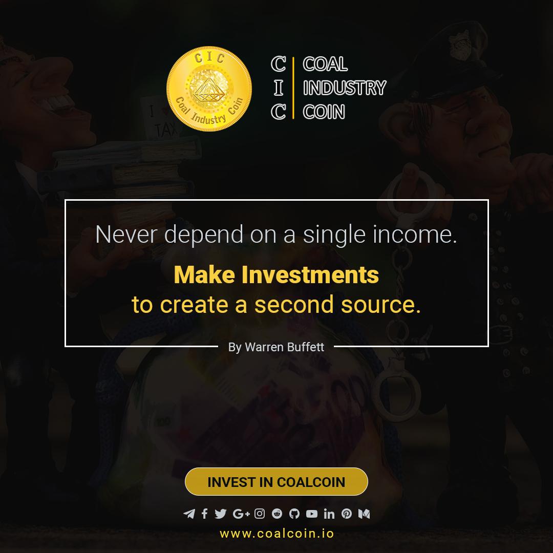 icocoalcoin's tweet photo. Never depend on a single income. Make Investments to create a second source.
By Warren Buffett
Invest In Coal Coin.

For Extra Bonus Contact- https://t.co/7NWJ6QmO2s 

 #crypto #invest #investment #cryptocurrency #ico #airdrop #bitcoin #ether #ethereum #BTC #Airdrops #ETH https://t.co/NF0R4BpgLL