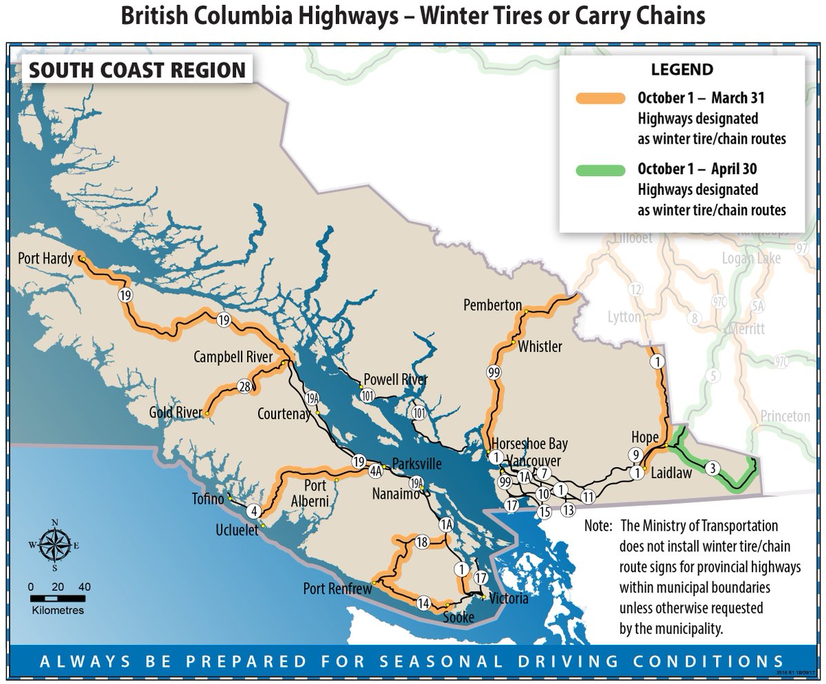 TranBC's tweet photo. When is the BEST time to remove winter tires? That depends: https://t.co/K22Y9VIy87 #roadsafety https://t.co/iRCJmOqGFM