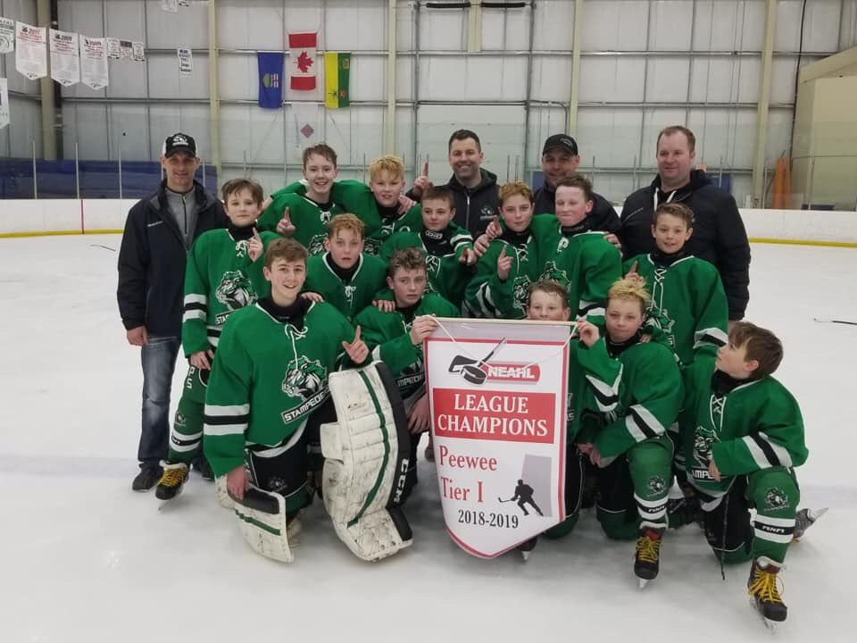 MLminorhockey1's tweet photo. It’s been 12 years since Meadow Lake hosted a Provincial Final so come on our tomorrow and cheer on your Peewee A Stampeders as they do battle with the Swift Current Peewee A Broncos. #provincialfinal #sha #mlmh #gostampsgo https://t.co/d8A5poag0r