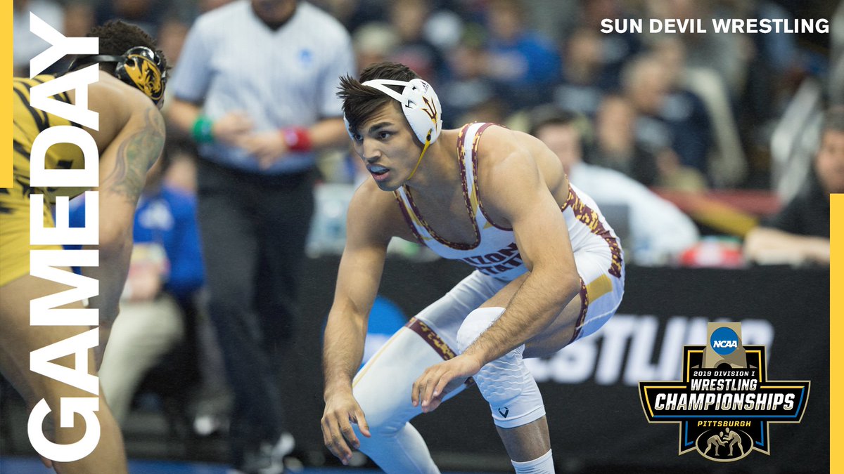ASUWrestling's tweet photo. Final day of #NCAAWrestling Championships❗
🤼♂️: @NCAAwrestling Medal Rounds & Championship
📍: Pittsburgh, PA
⏰: 11 am/7 pm ET
📺: ESPNU (11 am) & @espn (7 pm)
🏆: https://t.co/sZzy6TeP9i
📊: https://t.co/AELZRgrkux
#SunDevilIntensity https://t.co/W87SJ6Eb5i