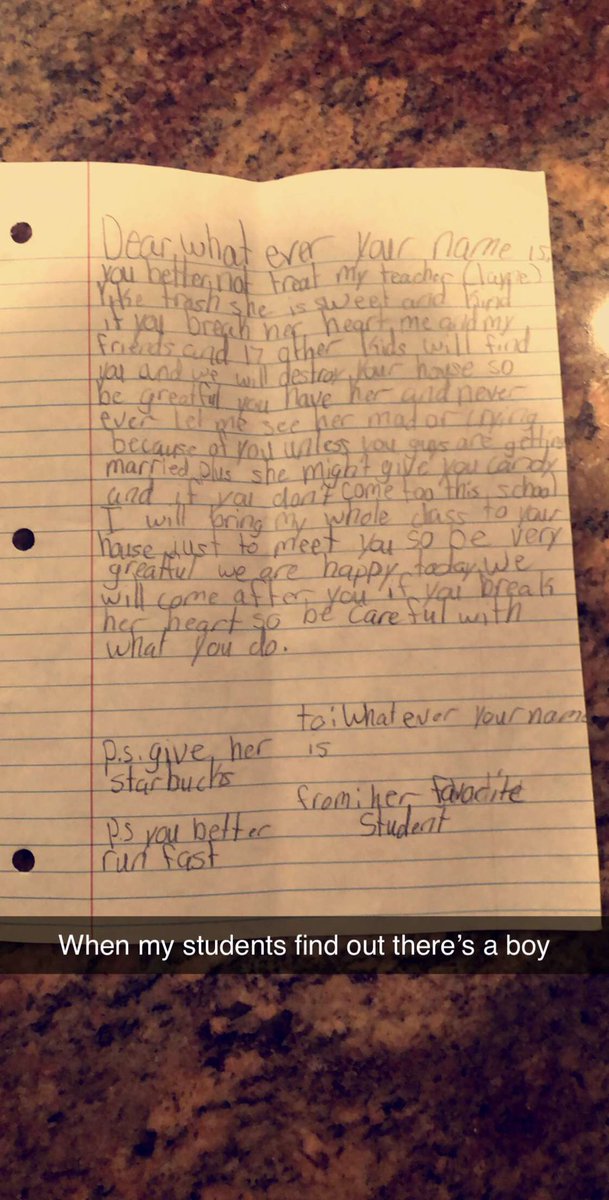 laynejainee's tweet image. I went on one date &amp;amp; my 4th grade students arent taking it well...