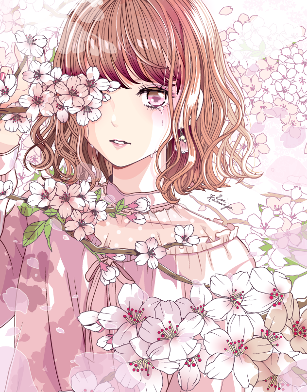 かわいい 桜 女の子 イラスト