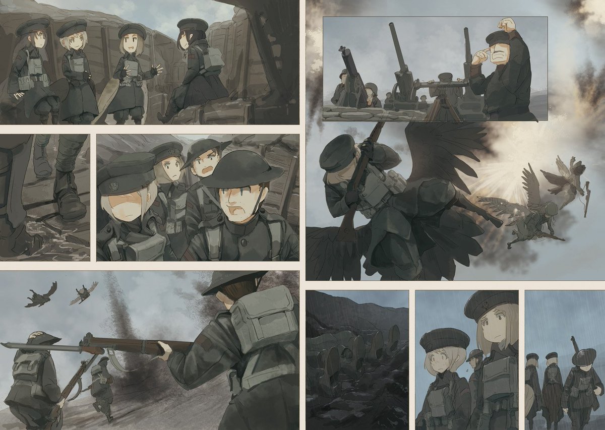 望まない形で陸軍に入隊したイヌワシさんが、ほんの少しだけど進む道を自分で変えていく…という流れです。 #Winged_Fusiliers 