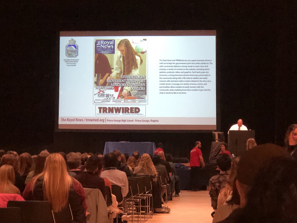 cwaugaman's tweet photo. Another great day with the Royals Media crew at #CSPASC19 Very proud of our converged team of journalists for taking home a Silver Crown. https://t.co/ihZC25hJpt
