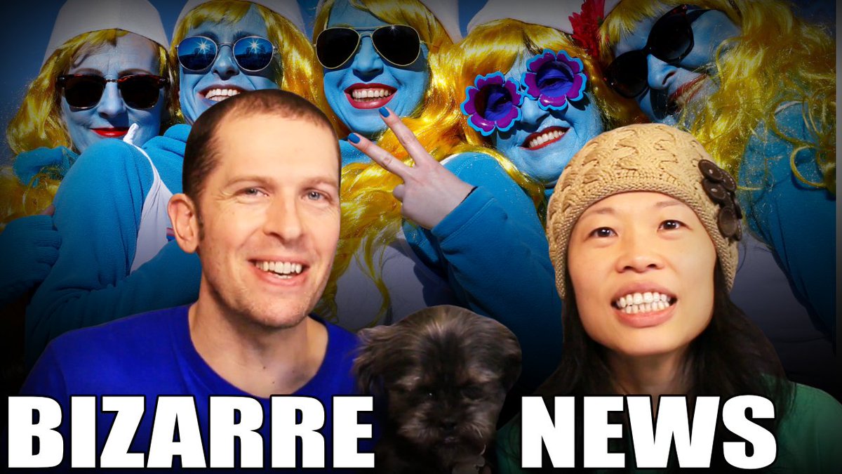 Jenny_And_Alex's tweet photo. TGIF! Why have Smurfs invaded Germany? Do hipsters look the same? Does hip hop make cheese taste better? Can pigs paint? Find out :-) https://t.co/biMKTaDm34 #bizarre #bizarrenews #news #strange #unusual #crazy #funny #tgif #smurfs #hipsters #hiphop #pigcasso @Pigcassohoghero https://t.co/NjF2IoTkgV