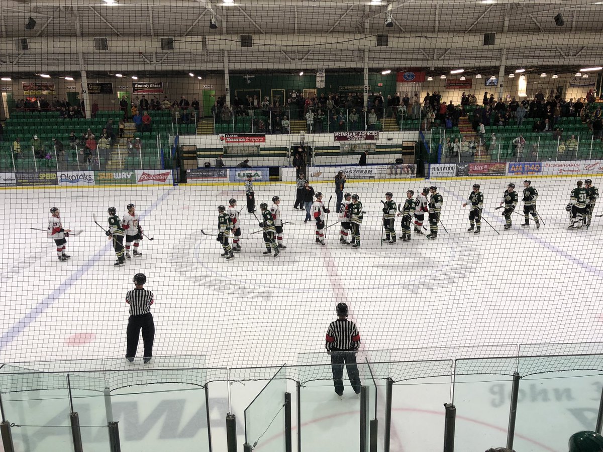OkotoksOilers's tweet photo. Make the Final! It’s an Oiler 8-3 win over the Kodiaks and win the series 4-1. Goals from Grant (1), Holloway (7), Evanish (3,4), Pasemko (4,5), Wong (4) &amp; Olson (3). South Final Bound! #AJHL https://t.co/fzpeDVLGuS