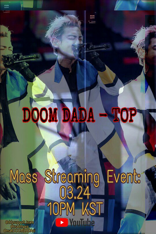ddpsupport_team's tweet photo. 🚨MASS STREAMING EVENT!!🚨
Date: March 24
Time: 10PM KST
📌Follow the streaming guidelines.
📌Enjoy! Stream doom dada y'all!
#doomdadaproject https://t.co/Cex34VU8U4