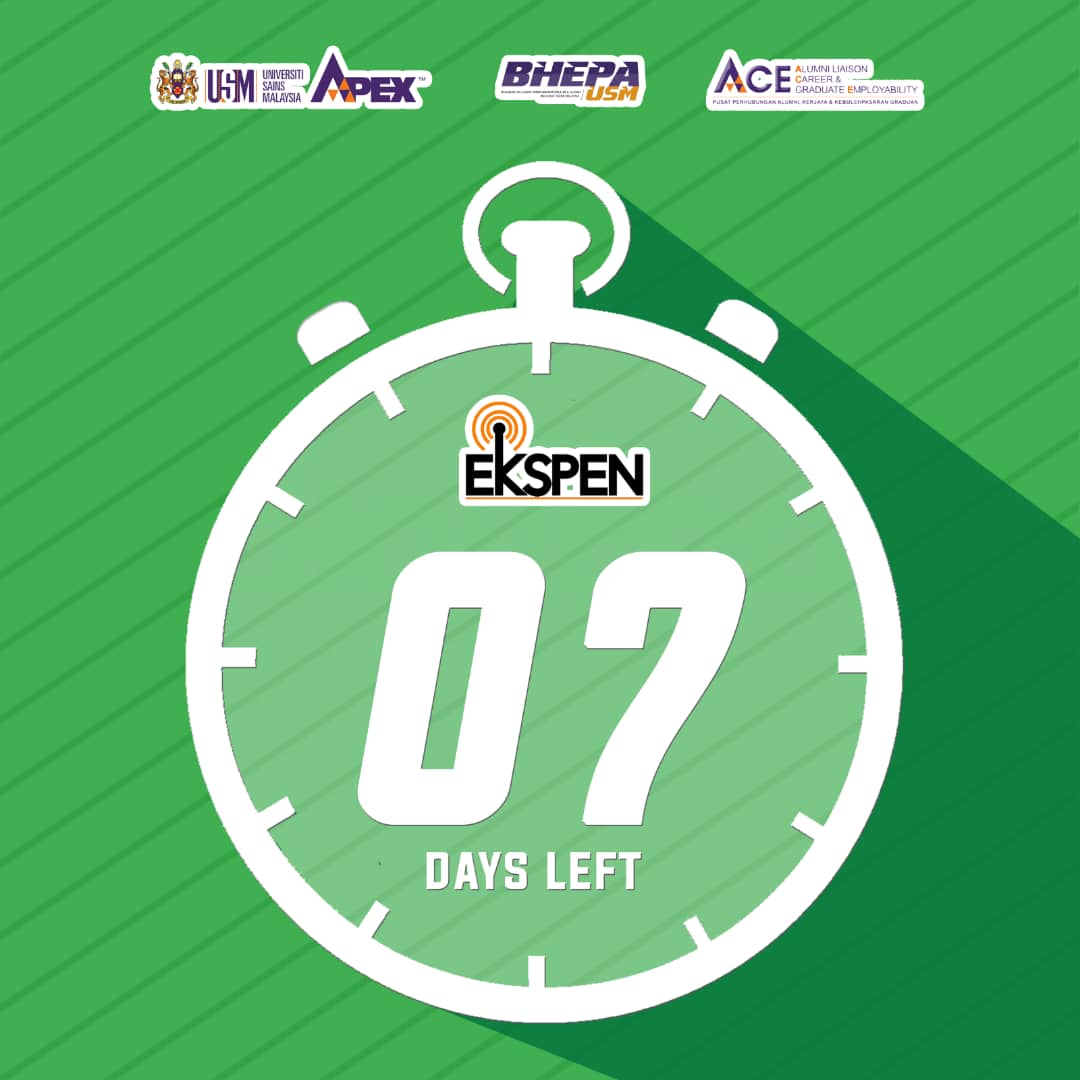 EKSPENUSM's tweet photo. 7 days to EKSPEN!

Please come and join us for more opportunities to learn about your future employers. There will be many Career Talks given by some well-known companies as well as Zumba for you to shake your body! And the best part is, everything is just for free!

#EKSPEN2019 https://t.co/p0lIMOpmFl