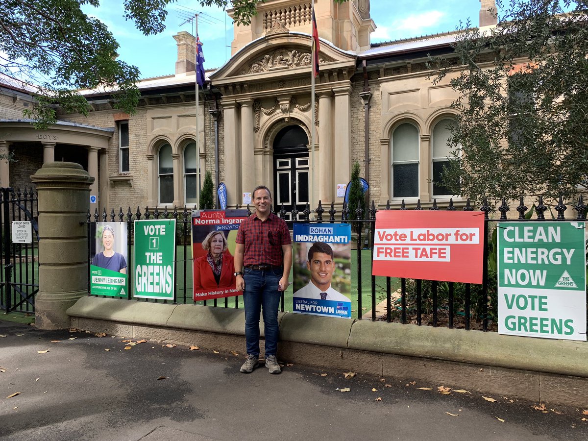 williamBrougham's tweet photo. I am not yet able to vote in the New South Wales state election but I did pay a visit this afternoon to a nearby polling booth in Surry Hills in my state electorate of Newtown. Please vote wisely x #nswelection #nswstateelection #newtown #surryhills #newsouthwales https://t.co/8F0ZSK62rl
