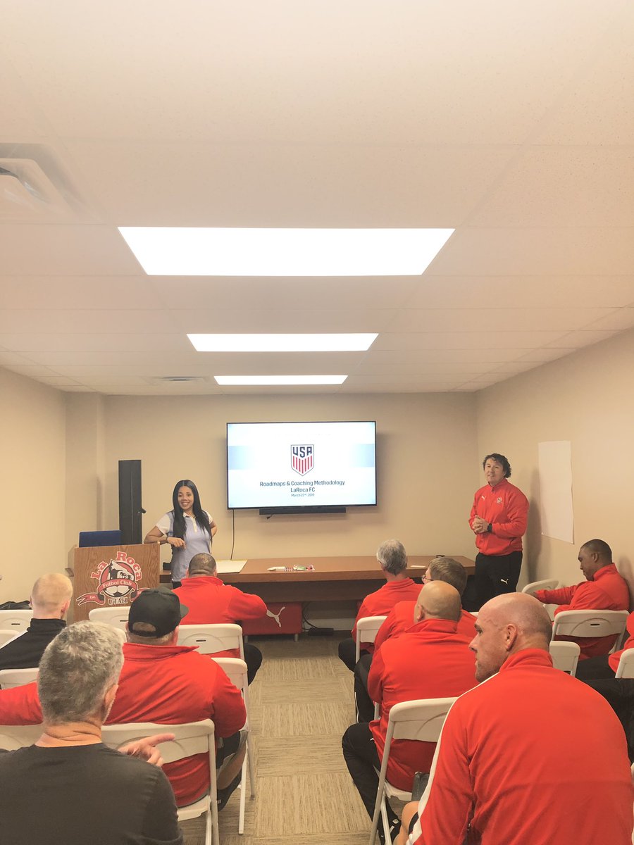 laroca_official's tweet image. Coaches Workshop with with Zahra Lechak NW USsDA Technical Advisor, learning about US Soccer Methodology and Road Map, Thank you so much Zahra!! #CoachingEducation #GirlsDa #DevelopmentAcademy #UssDA #Uysa #Usysa #LaRocaFamily #VamosLaRoca #soccer #Futbol @ussoccer_da @zahra13