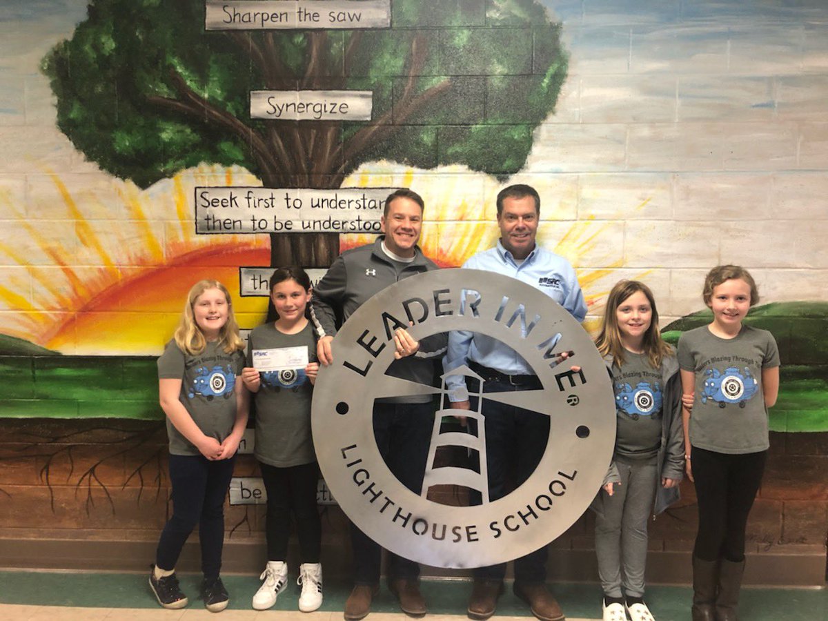 Thankful for these student leaders reaching out to local businesses to support our school. Especially thankful for SRC of Springfield and Barry Davis for their generous donation to our school!  We were able to purchase this sign and more to come to share our school’s vision!