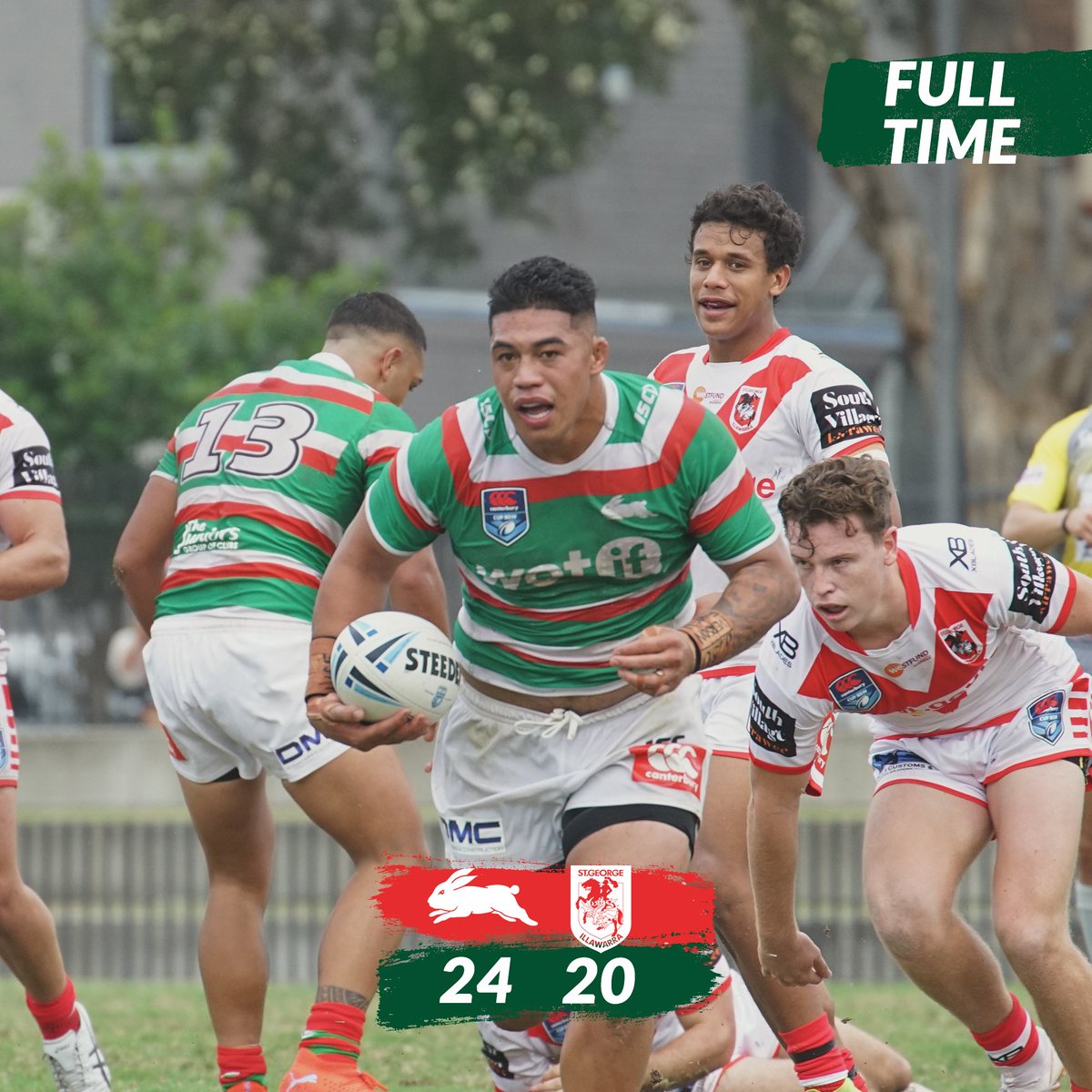 WHAT A WIN! We've stolen it and take the 2 points! What an effort! 🐇❤️💚

#GoRabbitohs