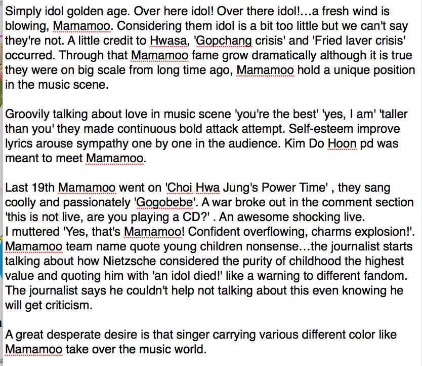 Mamoomoo Not Idol Group But Mamamoo A Live Like An Album That Shacked The Comment Section Singers With Many Distinct Colors This Article Is A Bomb It S Like The Journalist
